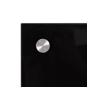 Kuchyňský panel černý, tvrzené sklo