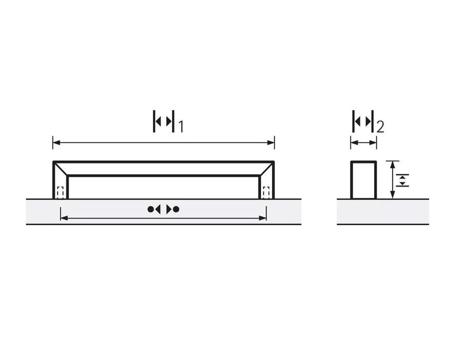Úchytka BALDONE BA černá mat 96-256 mm / - 256 mm Hettich