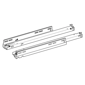 Výsuv HET ACTRO 10 kg 270-350 mm plnovýsuv EB13 tl. 18 mm L Silent System pro Push To Open Silent Hettich