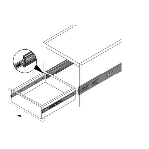 Výsuv HET KA 4532 35 kg 300-700 mm EB12,7 L+P Push Open Hettich