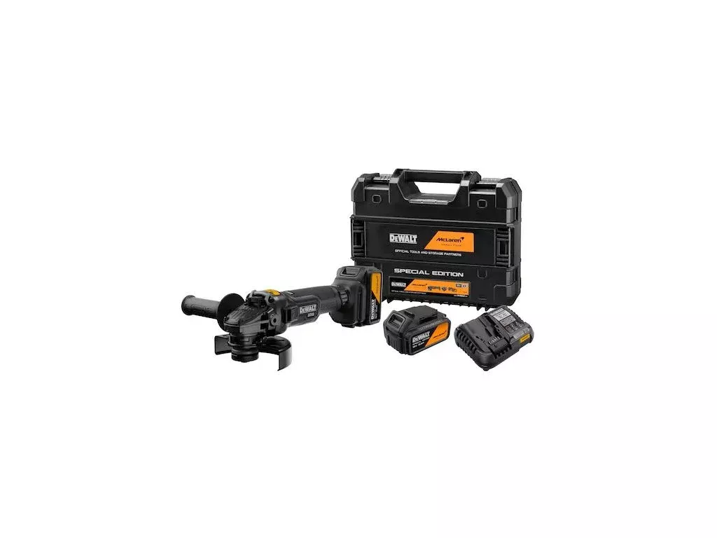 Bruska úhlová AKU 125mm DCG45MP2T McLaren 18V 2x5,0Ah T-Stak DEWALT