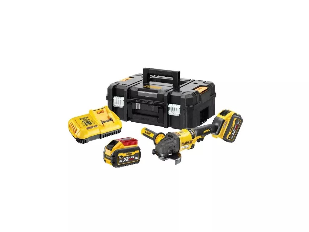 Bruska úhlová AKU 125XR DCG418X2 54V 2x9 Ah Li-Ion DEWALT