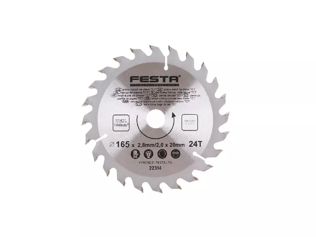 Kotouč pilový SK 165mm/21/24z 22314 Festa