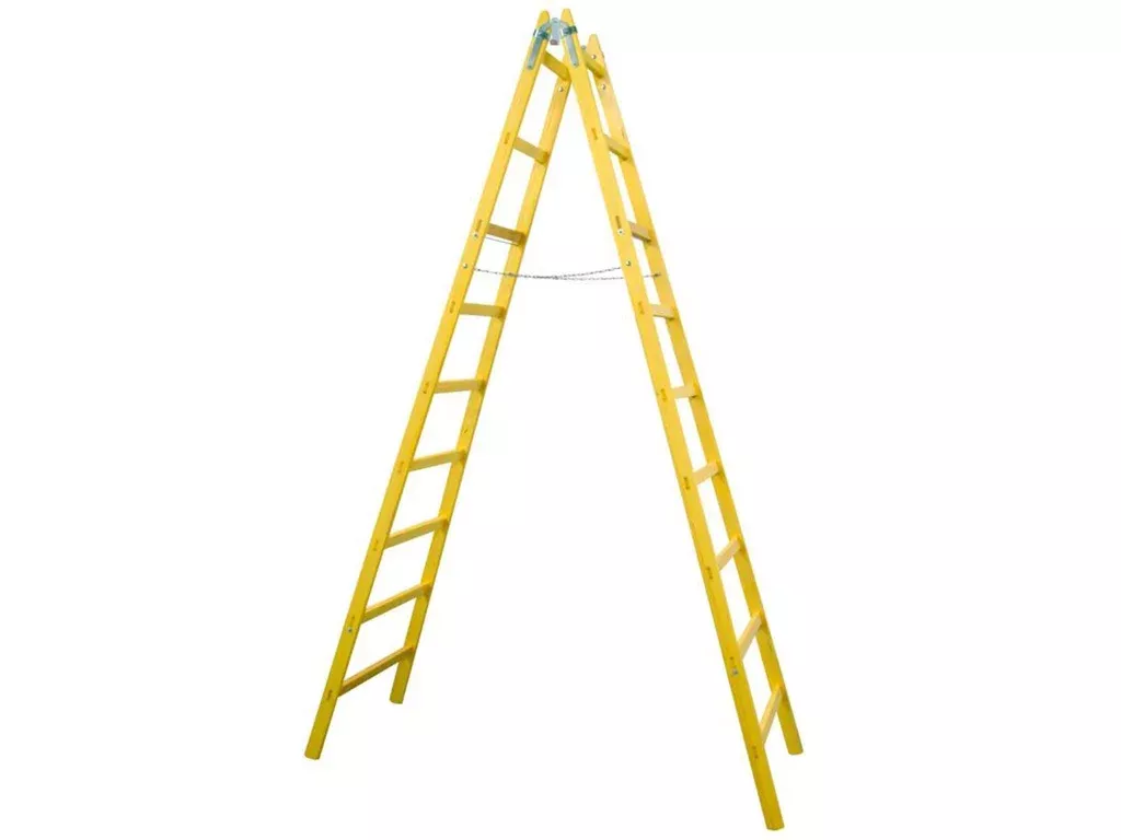 Žebřík dvojitý 9př.malíř 309cm/háček/roz.33cm Štutika