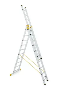 Žebřík trojdílný univerzální FORTE | 3 x 8 počet příček, 3 x 10  počet příček, 3 x 12 počet příček, 3 x 14 počet příček, 3 x 15 počet příček