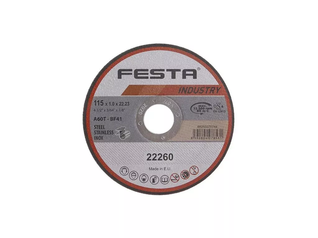 FESTA řezný kotouč na kov 115x1,1 mm INDUSTRY 22261