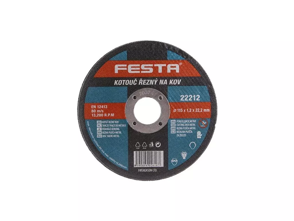 FESTA řezný kotouč na kov 115x1,2 mm 22212