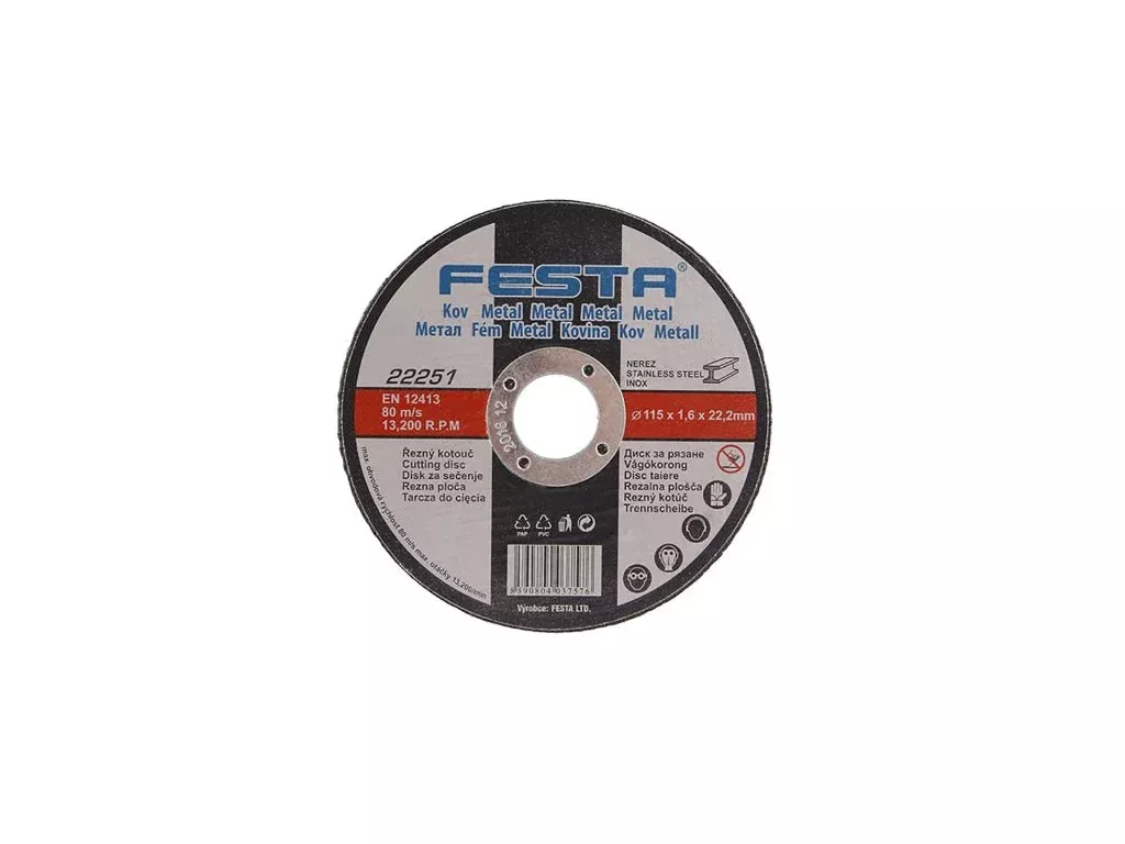 FESTA řezný kotouč na kov 115x1,6 mm 22251