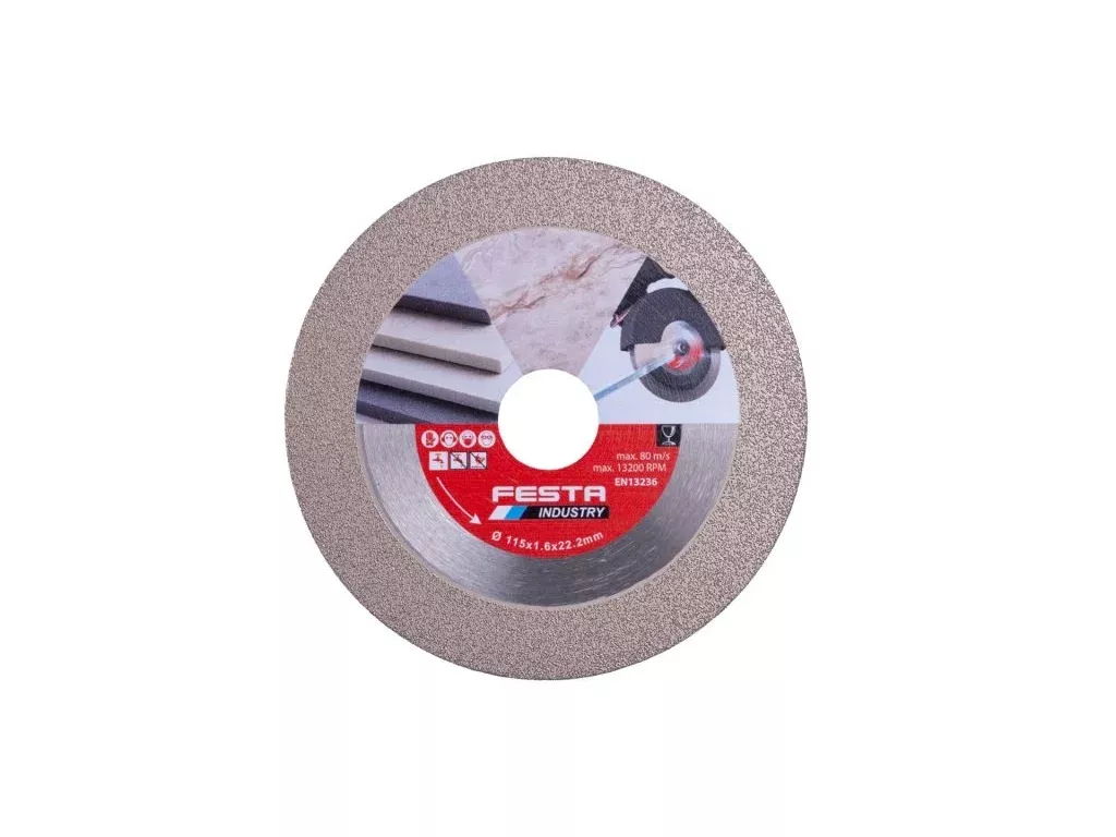 Kotouč diamantový na sklo,keramiku,dlažbu 115x22,2mm FESTA INDUSTRY 21260