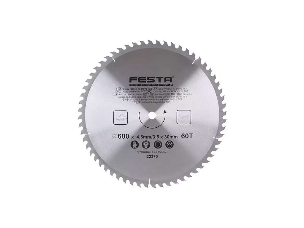 Kotouč pilový SK 600mm/30/60z Festa