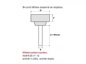 Tělísko brusné 40x10-6 A99B 60M7V 322514049 TYROLIT