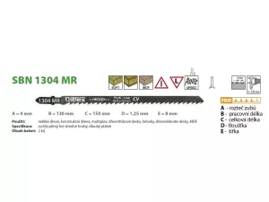 List pilový SBN 1304 MR 150/1,25mm 2ks rychlý přímý řez středně hrubý Narex