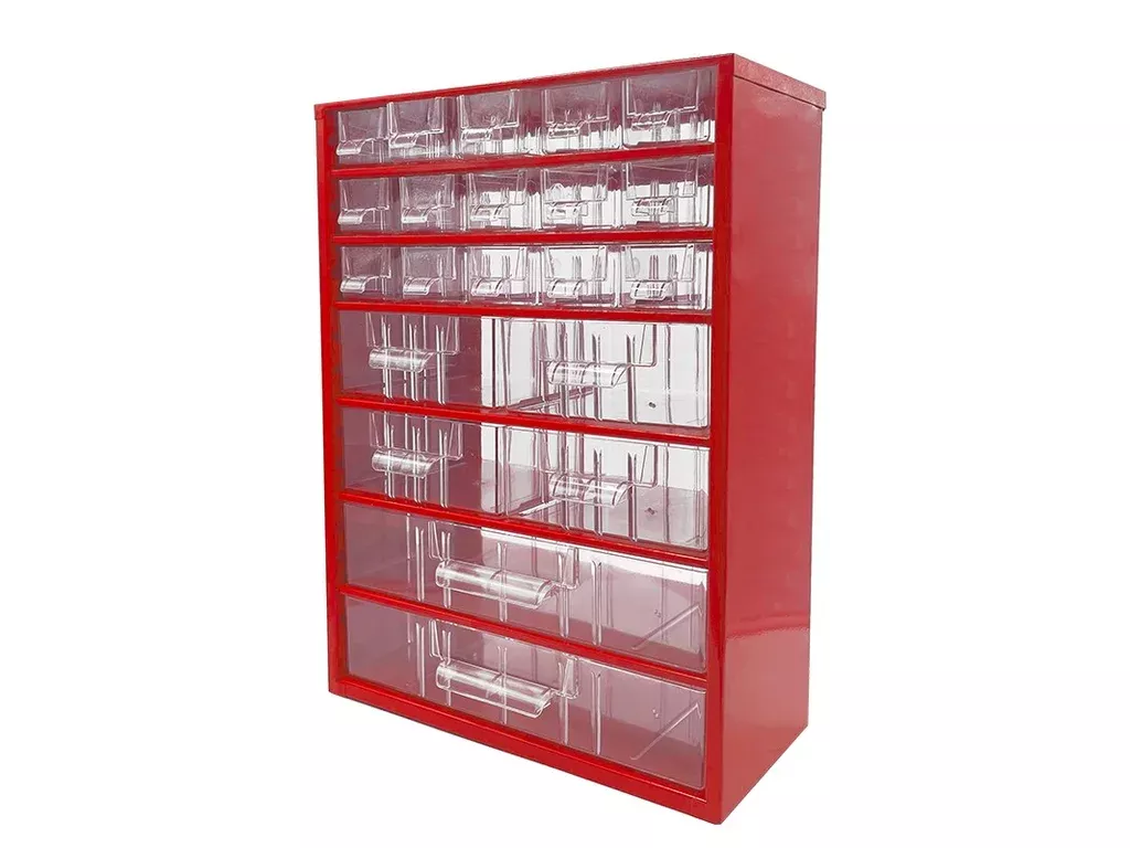 Organizér zásuvkový 09/ 15xS,4xM,2xL - RAL 3002 Červený TOKOZ