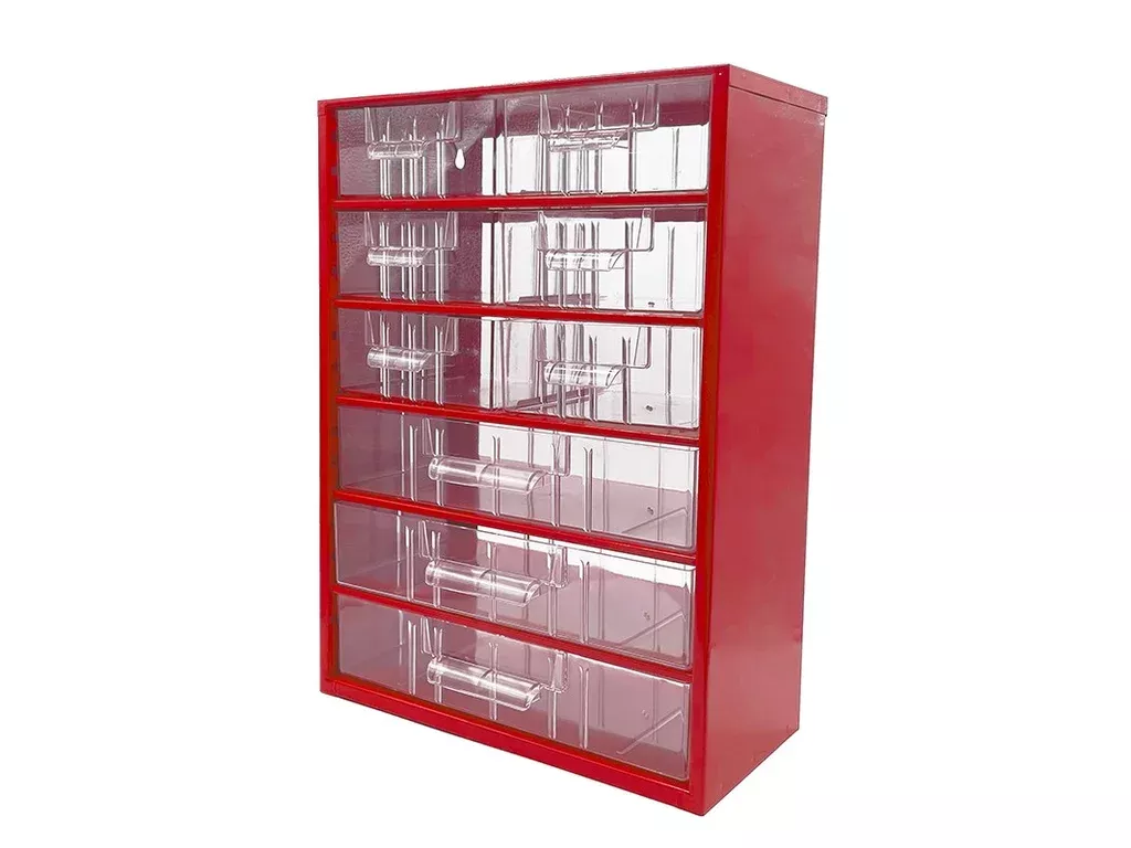 Organizér zásuvkový 09/ 6xM,3xL - RAL 3002 Červený TOKOZ