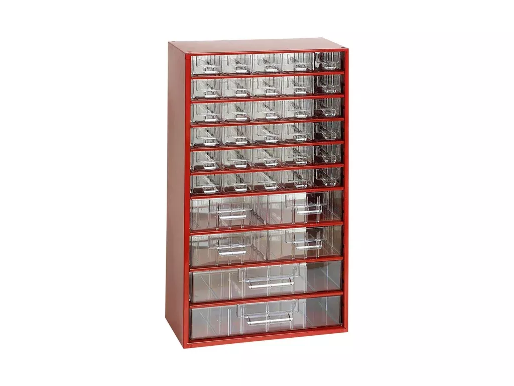 Organizér zásuvkový 12/ 30xS,4xM,2xL - RAL 3002 Červený TOKOZ