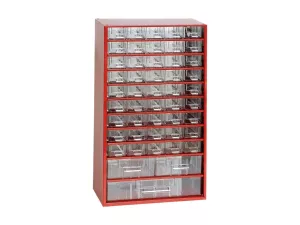 Organizér zásuvkový 12/ 45xS,2xM,1xL - RAL 3002 Červený
