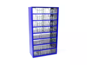 Organizér zásuvkový 12/ 8xM,4xL - RAL 5002 Modrý