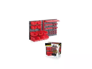 Závěsný panel s 10 boxy a 22 držáky na nářadí ORDERLINE 800x165x400 Prosperplast