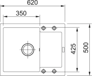 FRANKE Dřez MRG 611-62 620x500mm onyx Franke