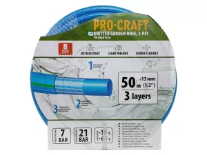 Hadice zahradní modrá 3-vrstvá 1/2" bal.10,15,50m Procraft PR-3KGH1350 // Hadice zahradní modrá 3-vrstvá 1/2" bal.10,15,50m Procraft PR-3KGH1350 //