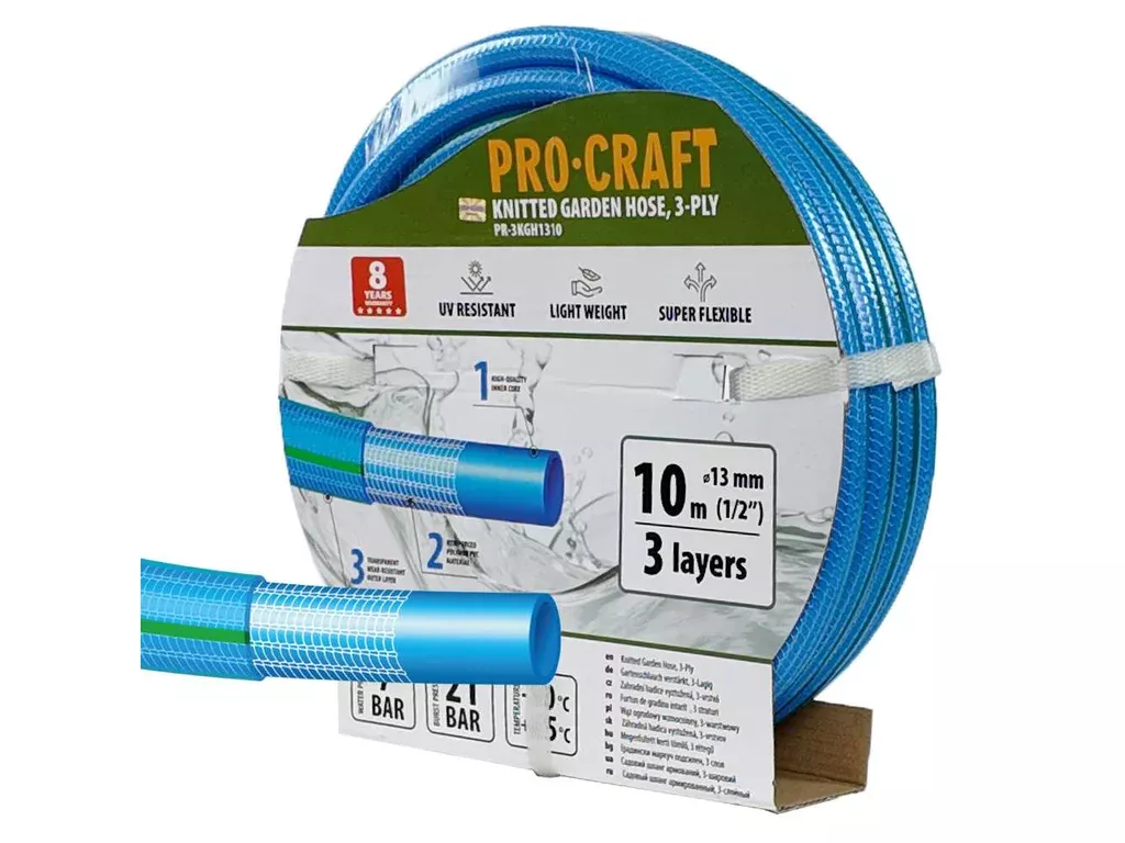 Hadice zahradní modrá 3-vrstvá 1/2" bal.10,15,50m Procraft PR-3KGH1350 //