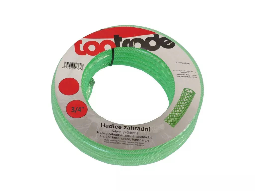 Hadice zahradní, zelená, 3/4, bal. 10,15,50m" // TOPTRADE