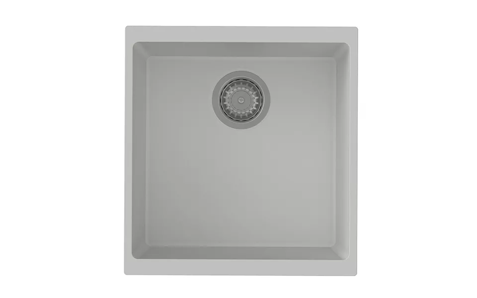 StrongSinks S3 Dřez granit Hron 430 430x460mm bez odkapu bílá Strong