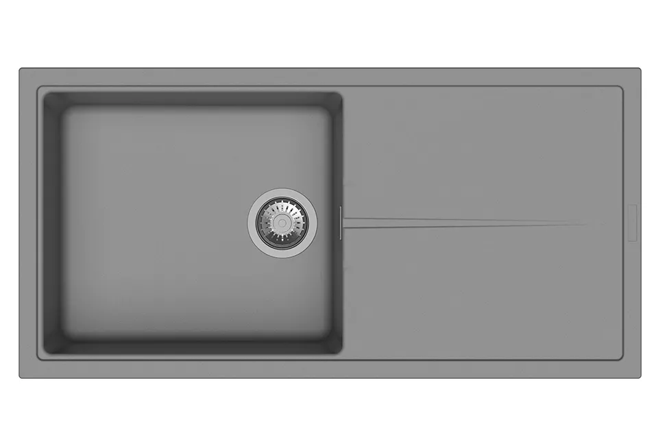 StrongSinks S3 Dřez granit Labe 1000 1000x500mm s odkapem šedá Strong