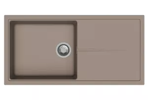 StrongSinks S3 Dřez granit Labe 1000 1000x500mm s odkapem béžová