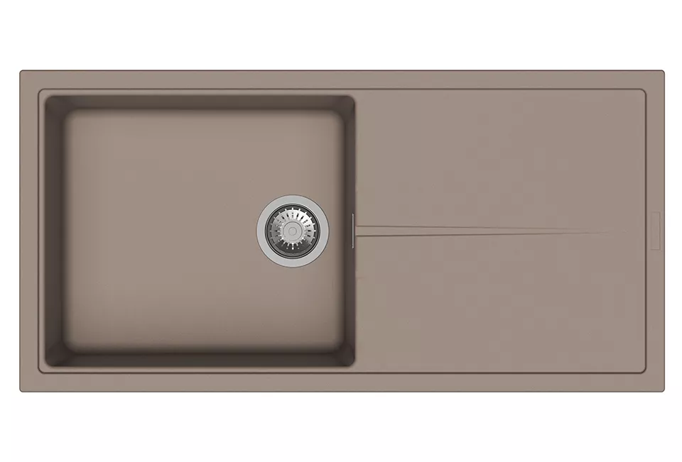 StrongSinks S3 Dřez granit Labe 1000 1000x500mm s odkapem béžová Strong