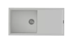 StrongSinks S3 Dřez granit Labe 1000 1000x500mm s odkapem bílá