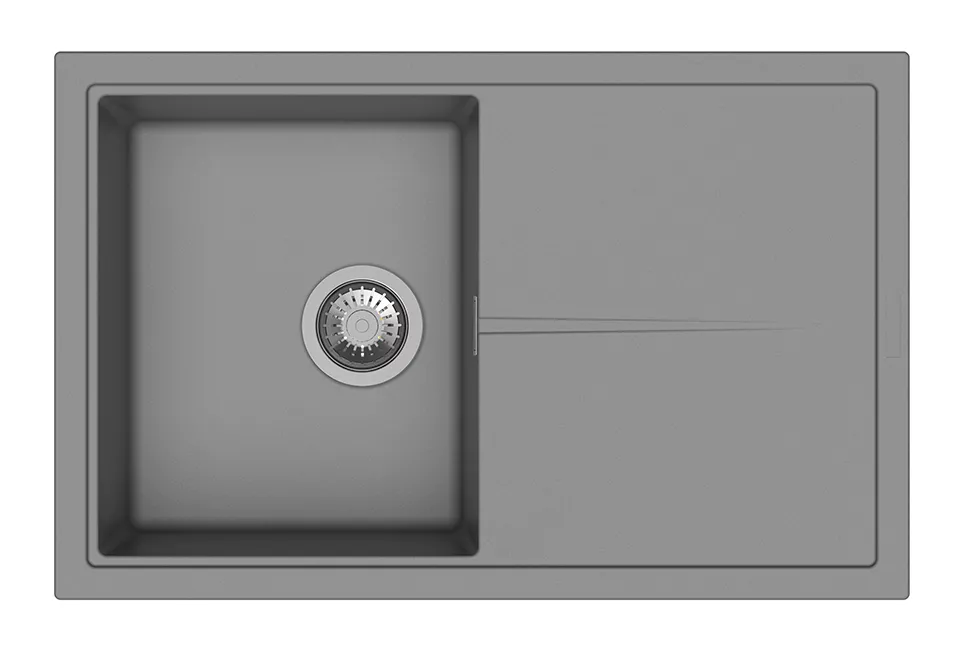 StrongSinks S3 Dřez granit Labe 780 780x500mm s odkapem šedá Strong