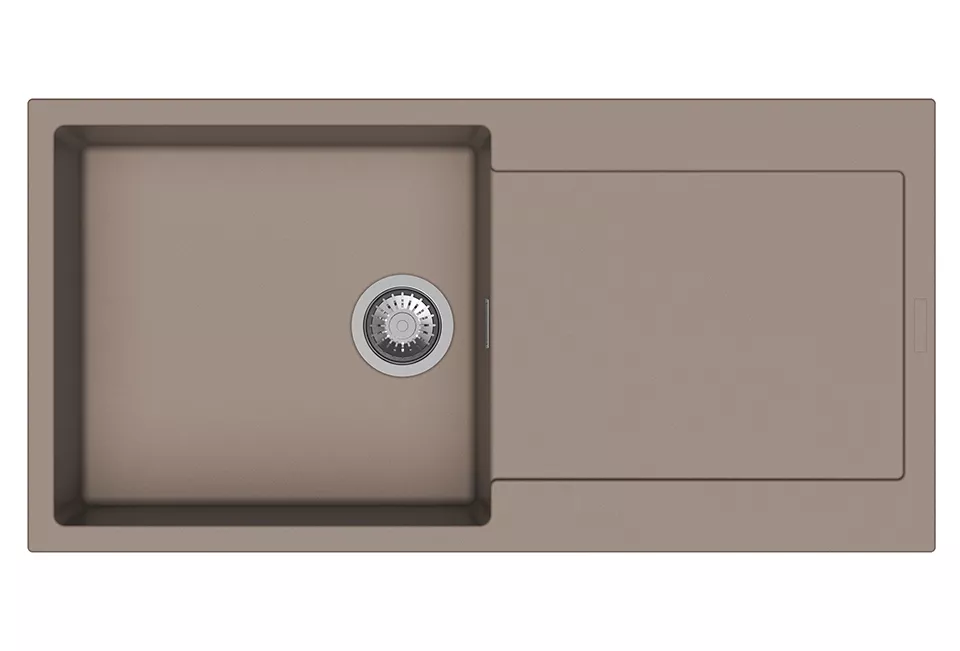 StrongSinks S3 Dřez granit Zala 1000 1000x500mm s odkapem béžová