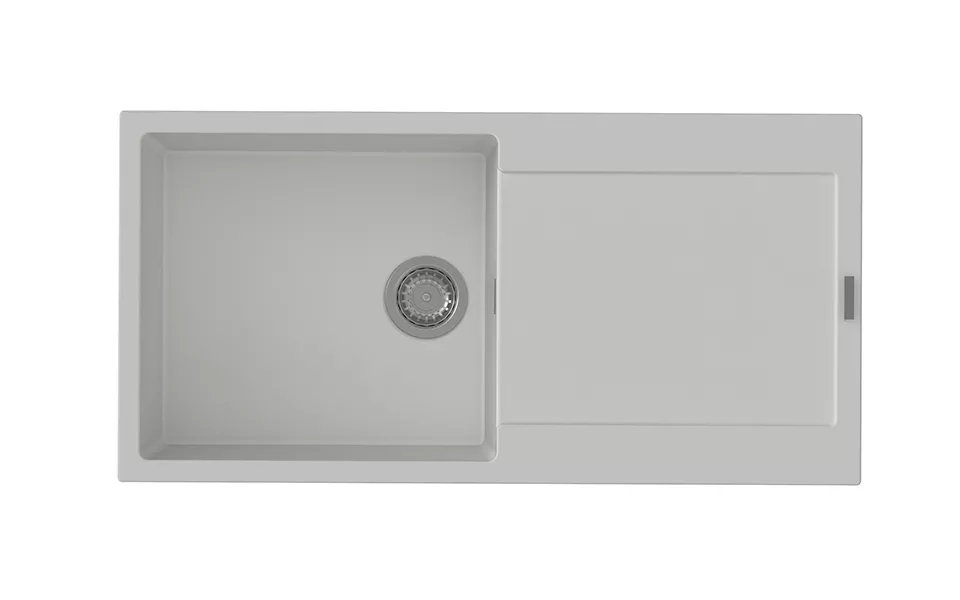 StrongSinks S3 Dřez granit Zala 1000 1000x500mm s odkapem bílá Strong