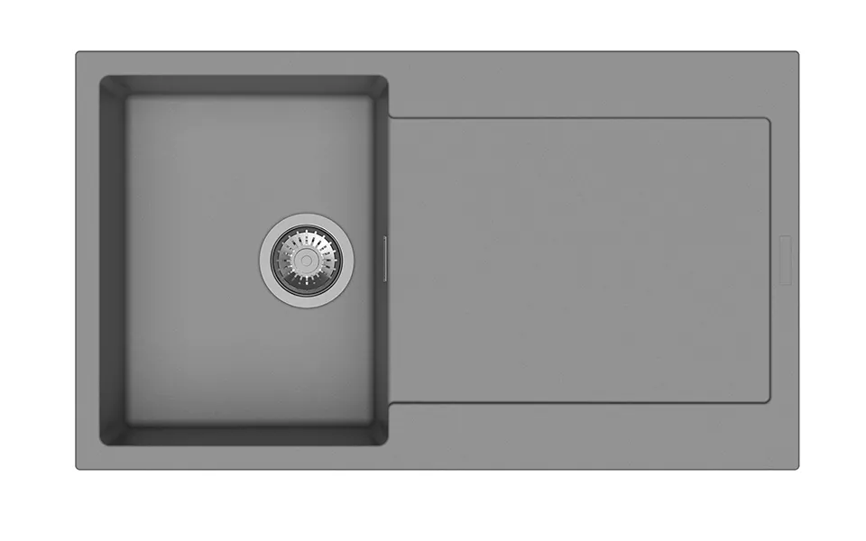 StrongSinks S3 Dřez granit Zala 860 860x500mm s odkapem šedá