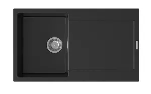 StrongSinks S3 Dřez granit Zala 860 860x500mm s odkapem černá