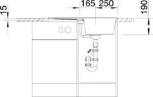 BLANCO 513194 Dřez Metra 45 S bez excentru Silgranit PuraDur antracit Blanco