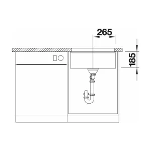 BLANCO 514506 Dřez Subline 500-U keramika PuraPlus bez táhla zářivě bílá Blanco BLANCO 514506 Dřez Subline 500-U keramika PuraPlus bez táhla zářivě bílá Blanco