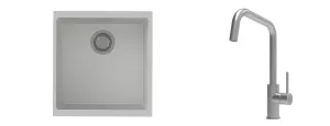 K-StrongSinks S3 Set dřez Hron 430x460mm granit bílá + Baterie //