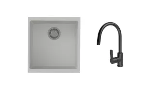 K-StrongSinks S3 Set dřez Hron 430x460mm granit bílá + Baterie //