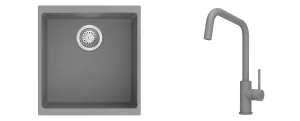 K-StrongSinks S3 Set dřez Hron 430x460mm granit šedá + Baterie // Strong