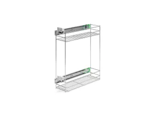 Kuchyňský výsuvný koš Cargo ATM mini NORMA chrom (G2) – 200 mm levý