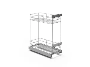 Kuchyňský výsuvný koš Cargo ATM mini NORMA stříbrná (P13) – 300 mm