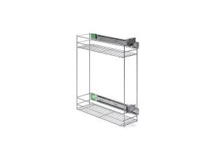 Kuchyňský výsuvný koš Cargo ATM mini NORMA stříbrná (P13) – 200 mm pravý