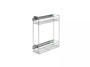Kuchyňský výsuvný koš Cargo ATM mini NORMA stříbrná (P13) – 200 mm levý