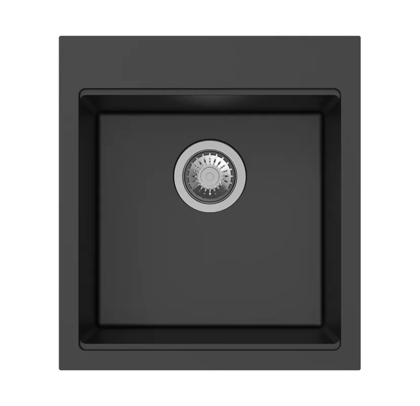 StrongSinks S3 Dřez granit Ipel 460x510mm bez odkapu černá Strong