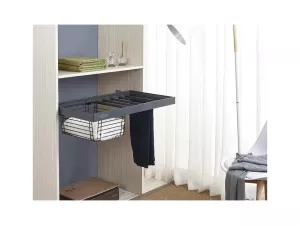 Výsuvný věšák na kalhoty + koš antracit Met Gal