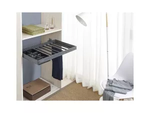 Výsuvný věšák na kalhoty + organizér bílý Met Gal