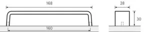 Úchytka LUCCA BA 160 chrom lesk. Hettich Úchytka LUCCA BA 160 chrom lesk. Hettich