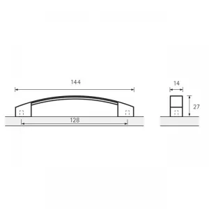 Úchytka VANTANIA BA 128 chrom mat. Hettich